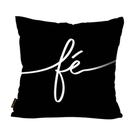 Capa Para Almofada Fé Preto - 45x45