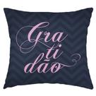 Capa Para Almofada Frase Gratidão Corações Grid Rosa Fundo Cinza 45x45cm Capa Para Almofada Frase Gratidão Corações Grid Rosa Fundo Cinza 45x45cm
