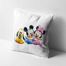 Capa Para Almofada Personalizada Mickey e Minnie 01 Peça Decorativa Com Ziper Para Sala e Quarto