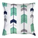 Capa para Almofada Sarja Estampadas Tons de Turquesa 45x45