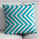 Capa para Almofada Tecido Estampado Zig Zag Azul D90 42x42 Cm - D Rossi Capa para Almofada Tecido Estampado Zig Zag Azul D90 42x42 Cm - D Rossi
