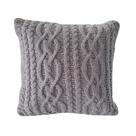Capa para Almofada Tricot Chenile 45x45cm Cinza Rozac