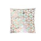 Capa Para Almofadas Sofá Ou Cama Com Design Marmorizado Lindo 100% Poliéster 45x45Cm