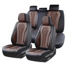 Capa para Banco de Carro Coverado Conjunto Completo Cor Café Couro Universal