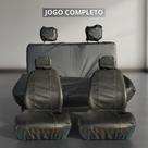 Capa Para Banco de Carro Em Couro Proteção Impermeável Preto e Cinza Capa Para Banco de Carro Em Couro Proteção Impermeável Preto e Cinza