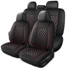 Capa para Banco de Carro HChengkikz Conjunto Completo Impermeável Preto e Vermelho