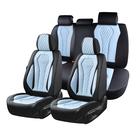 Capa para Bancos de Carro Coverado Conjunto Completo Azul em Couro Luxuoso