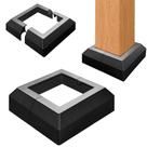 Capa para Base de Poste KYIEN 4x4 pol em Alumínio Preto Fosco - Kit com 2