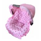 Capa para Bebê Conforto + Capota / Protetor Solar Coroas Rosa