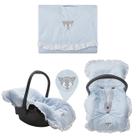 Capa Para Bebê Conforto Com Babado 92cm X 55cm Baby Papi Têxtil Cor:Masculino