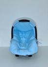 Capa Para Bebe Conforto Com Capota MicroPercal 200 Fios 2 Peças Acolchoada Azul Bebê