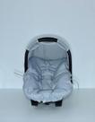 Capa Para Bebe Conforto Com Capota MicroPercal 200 Fios 2 Peças Acolchoada Cinza