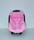 Capa Para Bebe Conforto Com Capota MicroPercal 200 Fios 2 Peças Acolchoada Rosa
