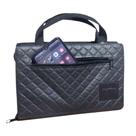 Capa para Bíblia Média com Alça e Zíper com Bolso Externo Estilo Bolsa - Preto Fosco n 11