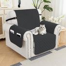 Capa para Cadeira XINEAGE Matelassê Impermeável com Bolsos Preta