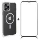 Capa para carregamento sem fio Anti Impacto Compatível C/IPhone 13/13 Pro Com Película 3D Vidro