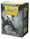 Capa para Cartas Dragon Shield Dual Matte Justice Silver - 100 Unidades