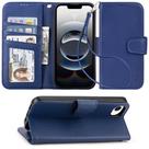 Capa para celular Arae iPhone 16e 6.1" Wallet RFID Kickstand azul