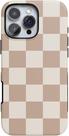 Capa para celular Casely iPhone 16 Pro Fit Check Neutral Checkerboard