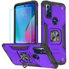 Capa para celular HNHYGETE Moto G Play 2023 à prova de choque roxa