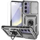 Capa para celular M MAIKEZI Galaxy S24 FE Prateada de Grau Militar