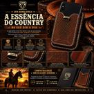 CAPA PARA CELULAR TRADICIONAL FORRADA COM VIRÓLA (café)