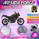 Capa para Cobrir Moto HONDA CB-500X 100% Forrada Forro Total Armada Force 100% Impermeável Forro Total Protege Sol Chuva Lona Proteção Automotiva
