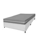 Capa para Colchão Solteiro Cinza em Malha 100% Algodão Alta Gramatura 160 g/m² Arrumadinho Enxovais