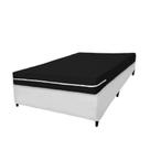 Capa para Colchão Solteiro Preta em Malha 100% Algodão Alta Gramatura 160 g/m² Arrumadinho Enxovais