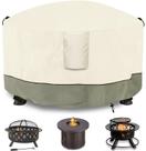 Capa para fire pit redonda Dalema 122 cm x 61 cm impermeável bege Capa para fire pit redonda Dalema 122 cm x 61 cm impermeável bege