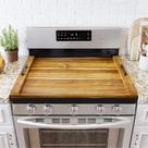 Capa para fogão tipo noodle board SpaceAid em madeira natural de acácia