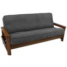Capa para Futon Blazing Needles Tamanho Full Cinza Aço em Microsuede