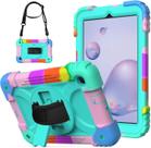 Capa para Galaxy Tab A 8.4 SM-T307/SM-T307U Capa AVAKOT Samsung Tab A 8.4 com alça de ombro Capa protetora de borracha resistente resistente com alça de mão giratória 360 para Tab A 8,4 polegadas Turquesa