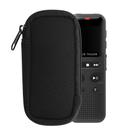 Capa para gravador de voz kwmobile Neoprene preta 11,5 x 4,5 cm