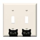 Capa para interruptor duplo de luz Gato Preto 12 x 11 cm