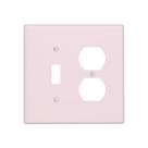 Capa para interruptor e tomada dupla 11,5 x 11,5 cm rosa claro Capa para interruptor e tomada dupla 11,5 x 11,5 cm rosa claro