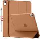 Capa para iPad Air 4 2020 - Capa para iPad Air 4ª geração Capa leve fina de 10,9 polegadas com parte traseira rígida fosca translúcida Suporte Touch ID (marrom)
