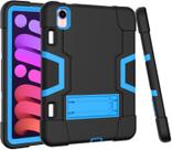 Capa para iPad Mini 6 8,3 polegadas 2021, iPad Mini 6ª geração, capa robusta de proteção contra quedas híbrida à prova de choque com suporte e porta-lápis para Apple iPad Mini 6 (1 preto+azul)