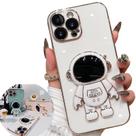 Capa para iPhone 11/12/13 Pro Max ZXDK com suporte oculto 6D Astronaut Plating Kickstand