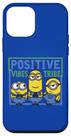 Capa para iPhone 12 Mini Minions Positive Vibes