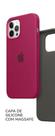 Capa para Iphone 13 Marsala, silicone aveludada