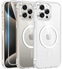 Capa para iPhone 15 Pro FNTCASE Transparente Magnética TPU Capa para iPhone 15 Pro FNTCASE Transparente Magnética TPU