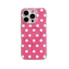 Capa para iPhone 16 6,1" Reoomukk Magnética Rosa com Poás Brancos