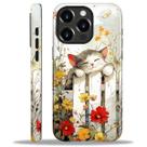 Capa para iPhone 16 Pro MQJCYB híbrida à prova de choque com design de gato Capa para iPhone 16 Pro MQJCYB híbrida à prova de choque com design de gato