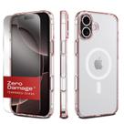 Capa para iPhone 16 ZERODAMAGE SAHARA Transparente com Detalhes em Rose Gold
