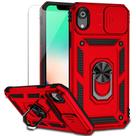 Capa para iPhone XR M MAIKEZI 6,1" de camada dupla vermelha