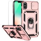 Capa para iPhone XS Max M MAIKEZI 6,5" de camada dupla em ouro rosa