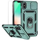 Capa para iPhone XS Max M MAIKEZI 6,5" de camada dupla verde militar Capa para iPhone XS Max M MAIKEZI 6,5" de camada dupla verde militar