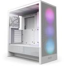 Capa para jogos para PC NZXT H5 Flow RGB 2024 ATX Mid-Tower branca