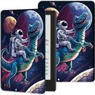 Capa para Kindle Paperwhite 2021, dinossauro de couro PU de 6,8"